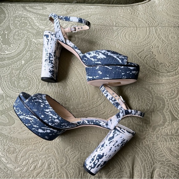 NWT Jimmy Choo Peachy 105 Bleached Denim Size 38.5 - Picture 6 of 15